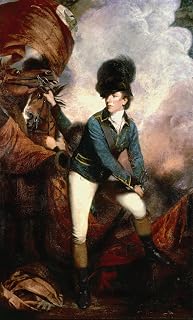 MVOVZQCV Vintage Oil Painting Canvas Prints Colonel Banastre Tarleton by Joshua Reynolds canvas Murals for Office Decor 60x90cm