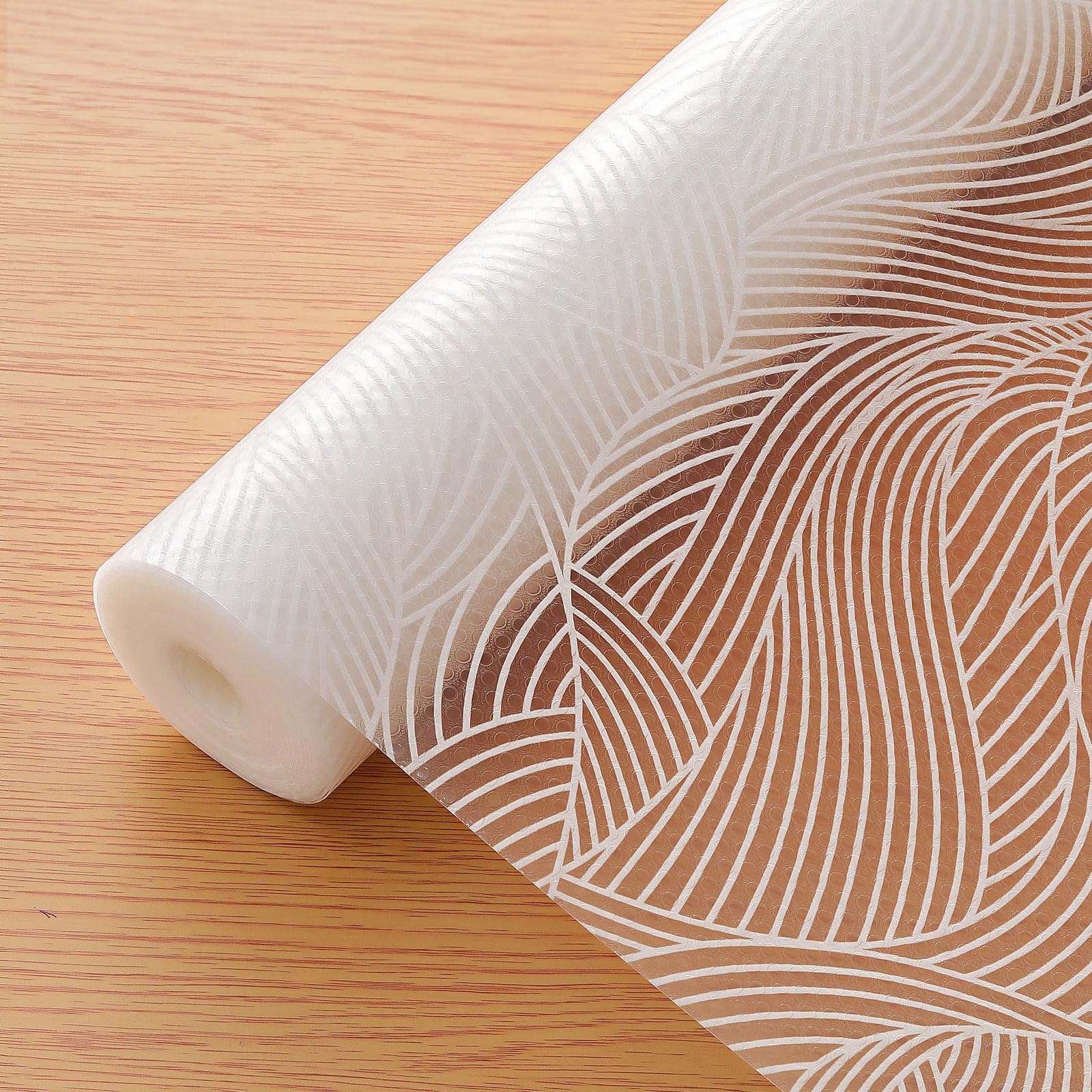 Cooyes Shelf Liner, Non-Adhesive Waterproof Drawer Liner, Durable Easy-to-Cut EVA Shelf Paper for Kitchen Cabinets, Refrigerator, Cupboard, and