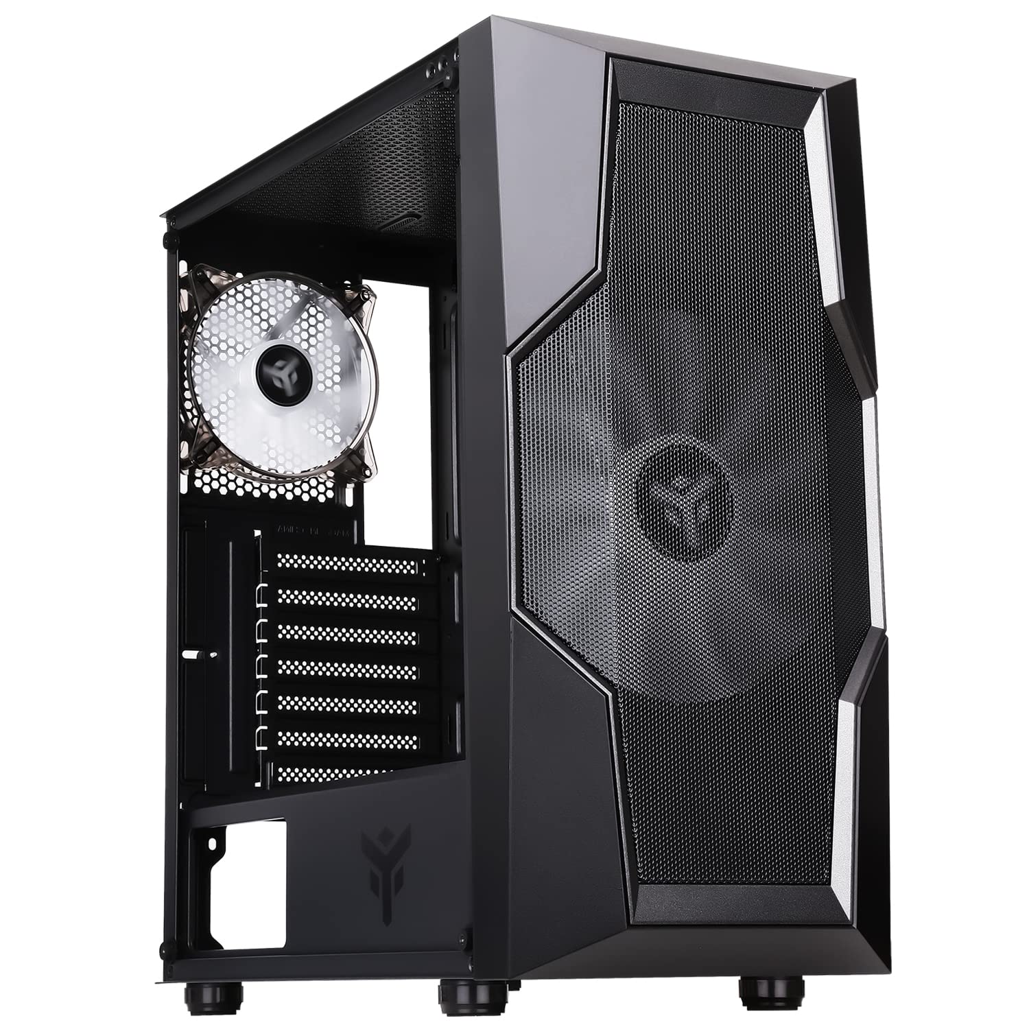 Itek Case OXYGEN Gaming Middle Tower, 20 cm e 12- cm ARGB Fan, USB3, Pannello Laterale in Vetro Temperato