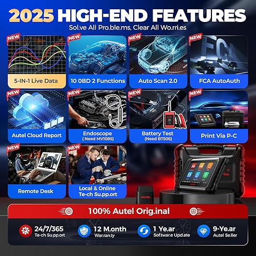 Miniatura 8 de Autel MaxiCheck MX808S-TS, 2023 US Ver of MaxiCOM MK808S-TS MK808Z-TS, Android 11 TPMS Programación Relearn Activate Tool, Bidireccional,