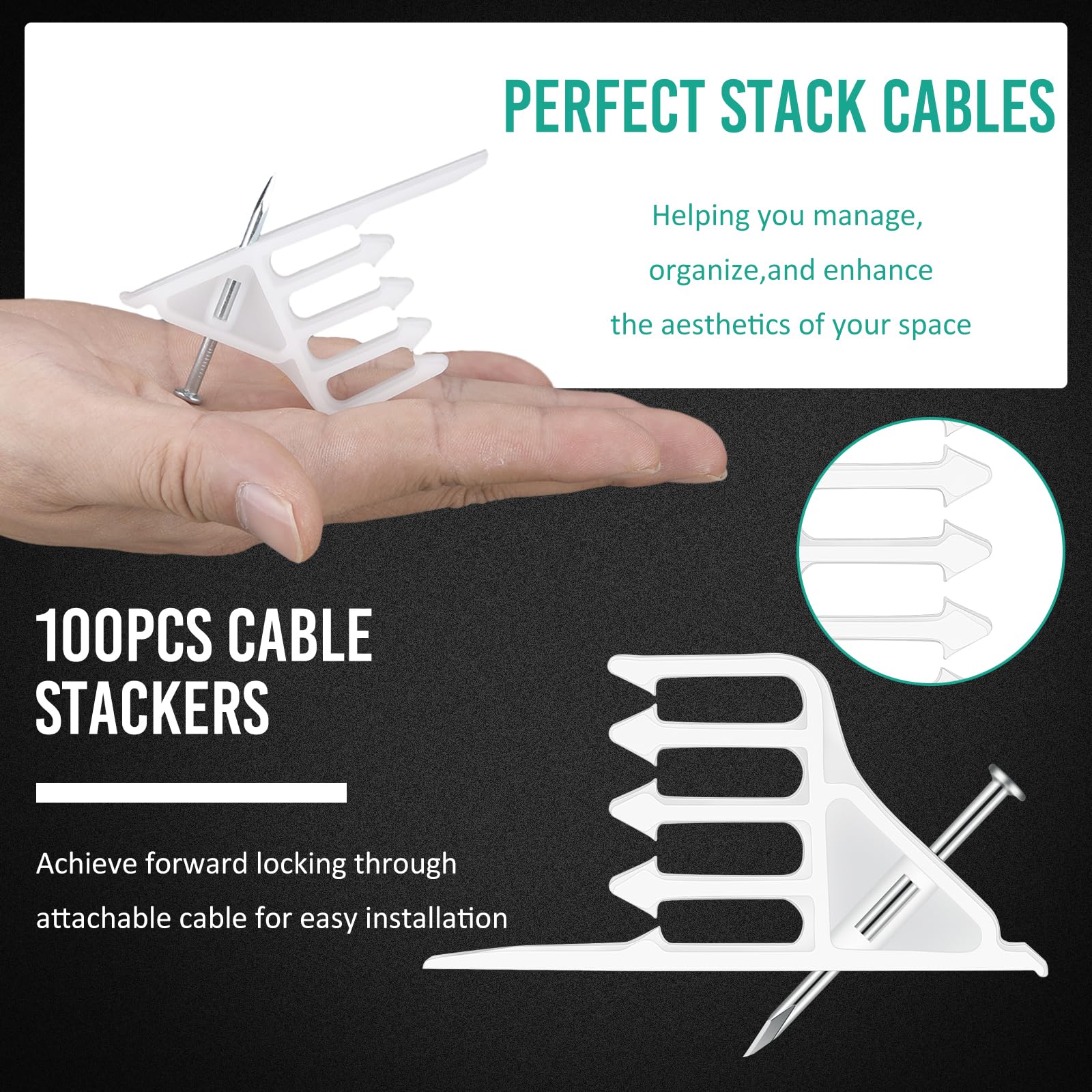 Wire Stacker Snapklik.com : Leriton Cable Stackers Electrical Cable Staples Wire ...