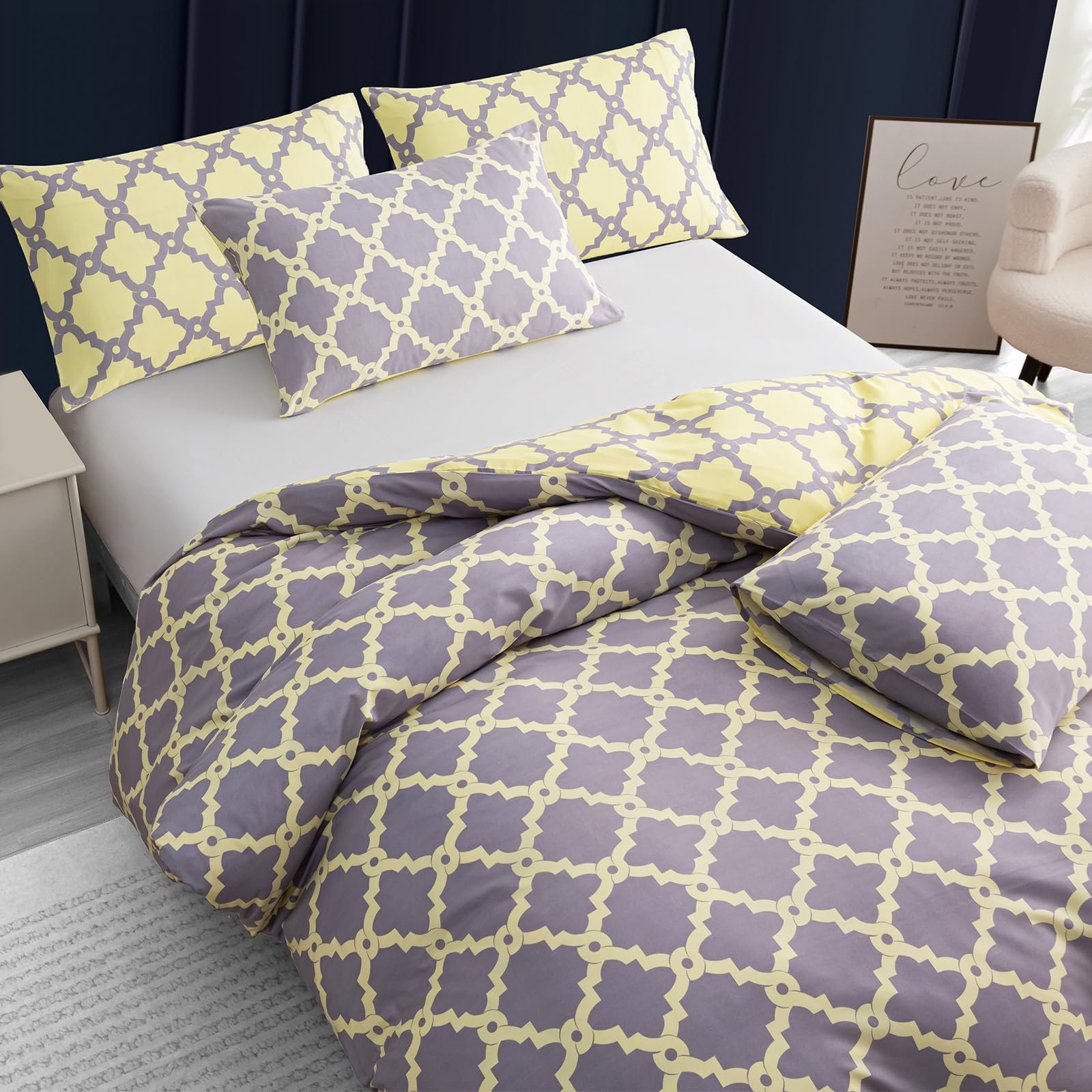 Pamposh Single Duvet Cover Set Premium Brushed Microfiber Duvet Cover Ultrasoft Hypoallergenic Reversible With Zipper Closure from B&Q