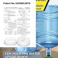 Vista 2 de 3 paquetes de tapas para jarra de agua de 5 galones, tapas reutilizables de 5 galones para jarras de agua, tapas de botella de agua de repuesto