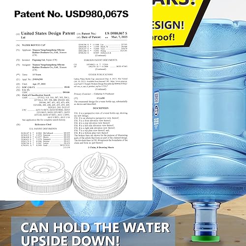 Miniatura 2 de Striludo 3 paquetes de tapas de jarra de agua de 5 galones, tapas reutilizables de 5 galones para botellas de agua, tapas de botella de agua de