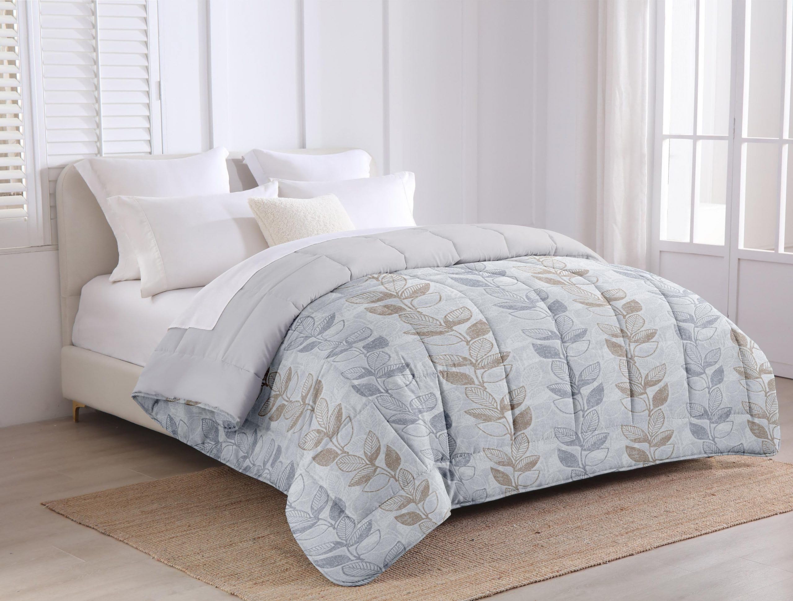 MANEMI - Edredón Estampado Con Relleno de Fibra Para Cama Individual, Invierno 200 x 240cm, Tejido Suave y 100% Poliéster