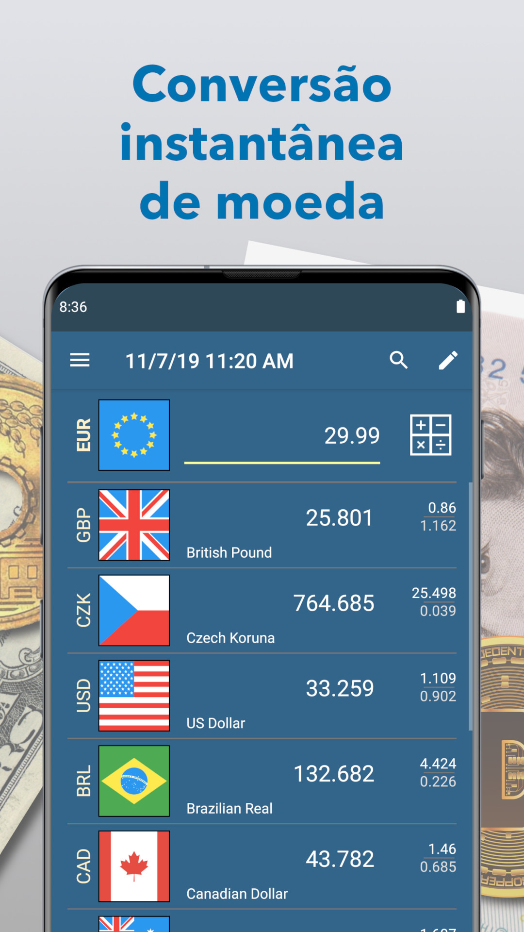 Conversor de Moedas - Currency converter ² - Aplicativo na Amazon Appstore