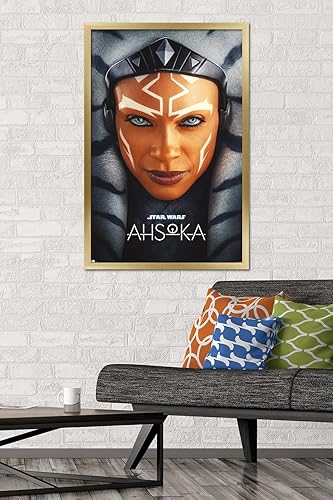 Miniatura 2 de Trends International Star Wars Ahsoka - Póster de pared de una hoja, 22.37 x 34.00 pulgadas, versión enmarcada dorada