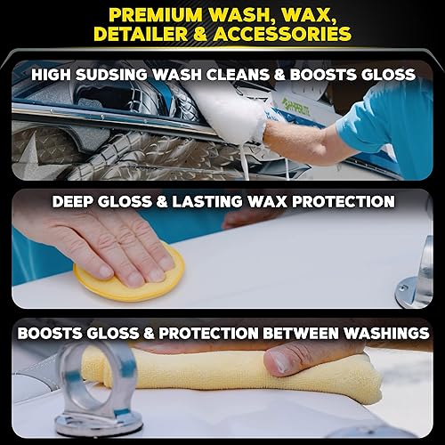 Miniatura 3 de Meguiar's Caja esencial para el propietario del barco - Kit de limpieza de barco con productos prémium de grado marino para tu barco o RV