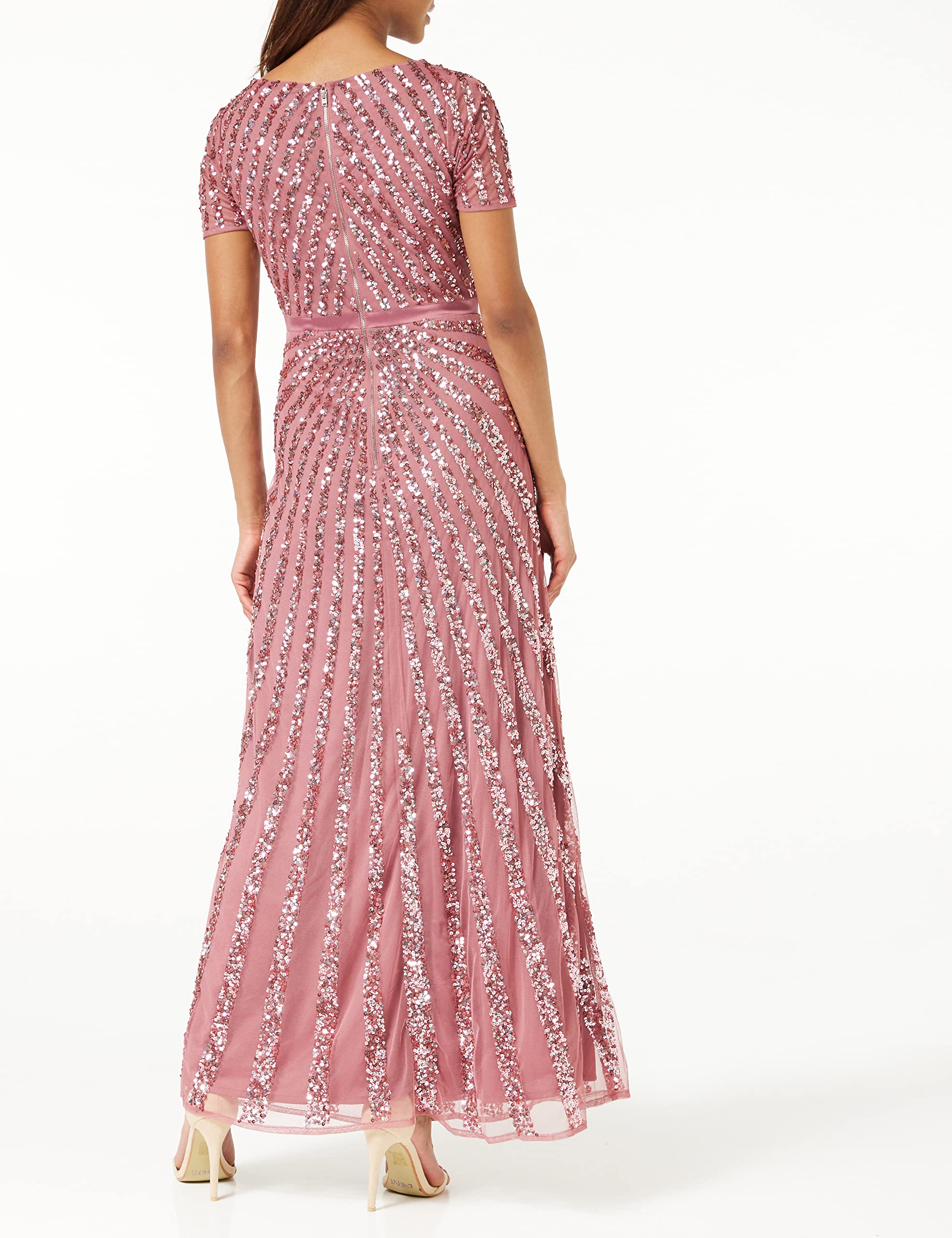 Maya Deluxe Maya Deluxe Abendkleid Pailletten Maxi Abendkleid Elegant Für Hochzeit V-ausschnitt A-linien-schnitt Brautjungfernkleid Sukienka dla druhny Kobieta