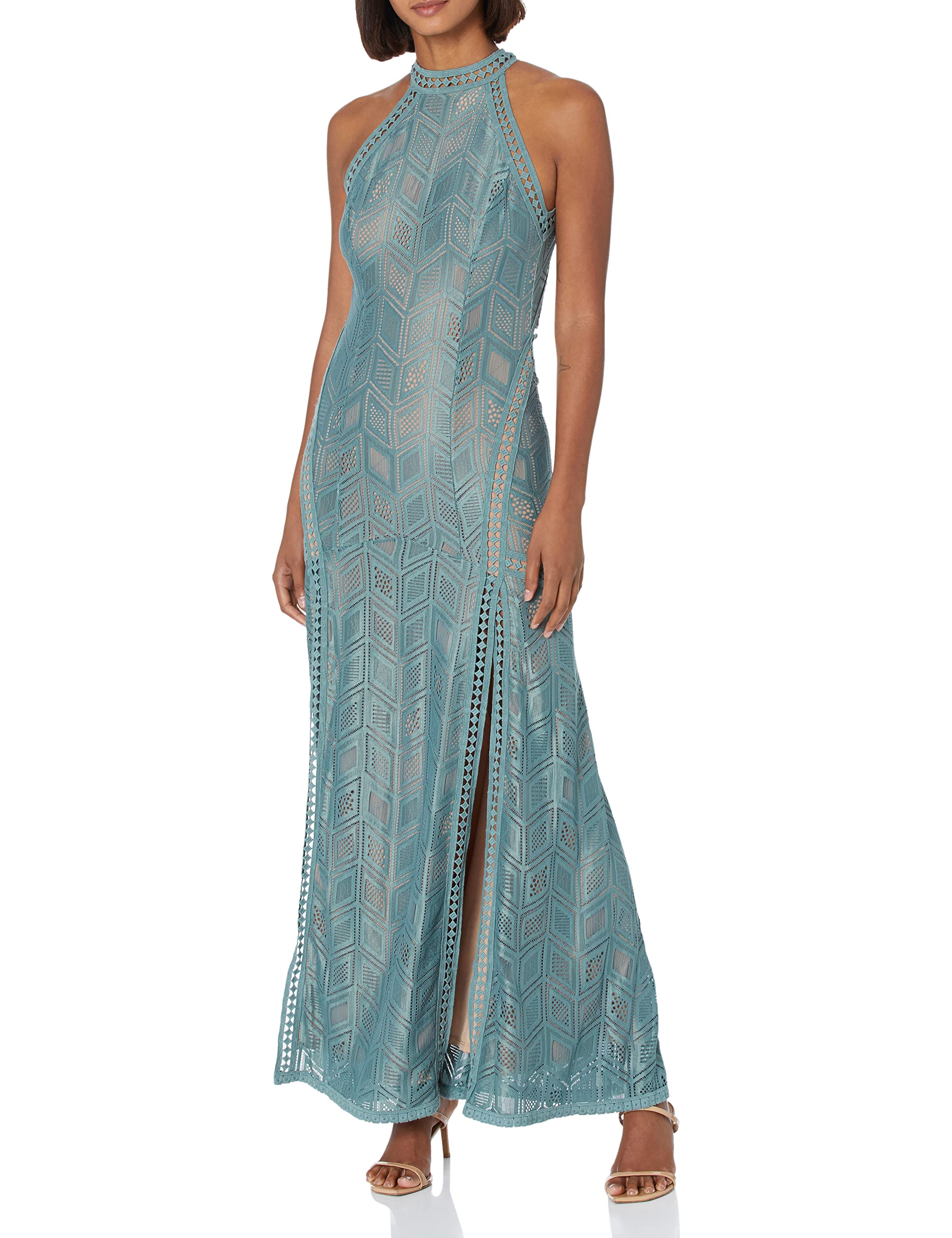 Guess Womens Sleeveless Sunset Geo Lace Maxi | Desertcart Dominica