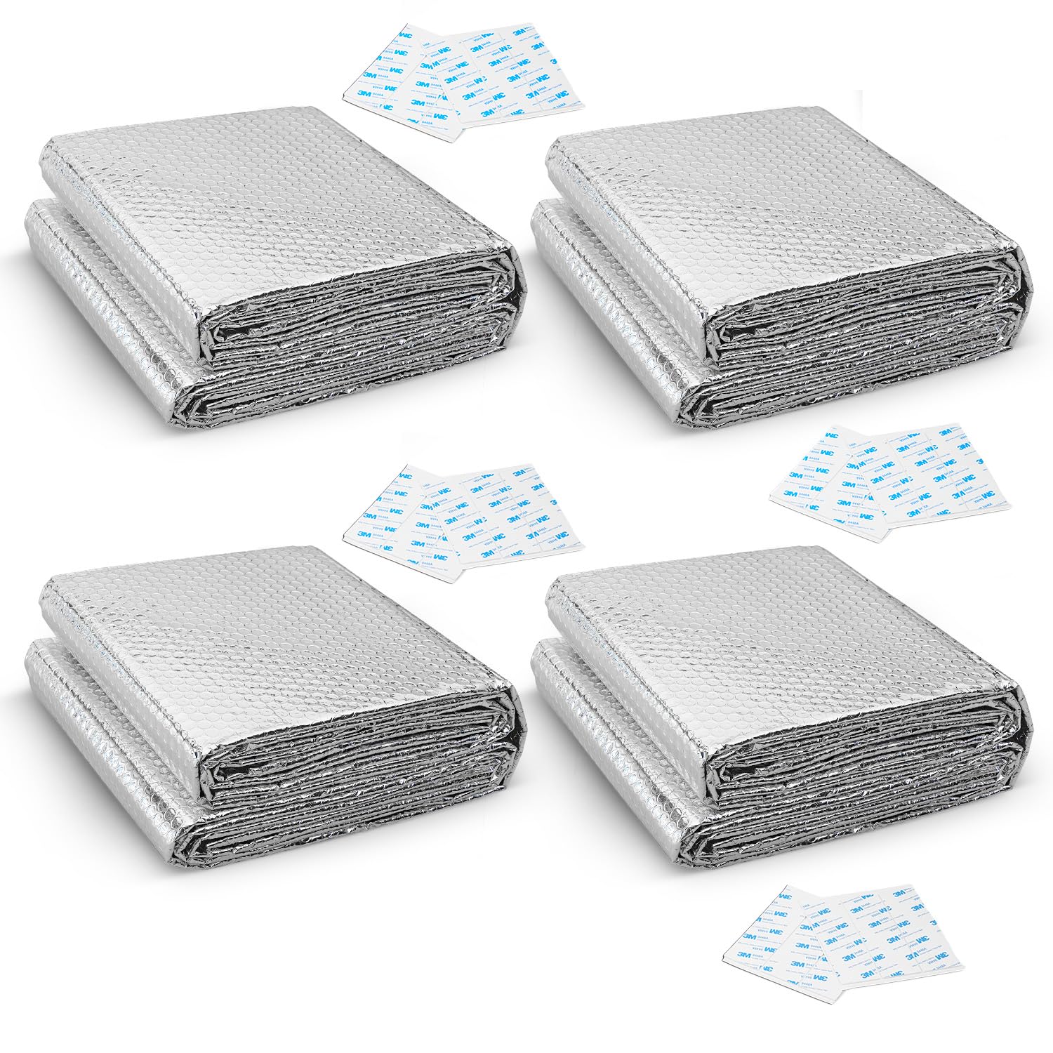 Flatro Silver Radiator Foil Reflector Roll (20M X 60Cm) | 3Mm Bubble Insulation Thick Aluminium Foil For Behind Radiators | Heat Reflecting Panels For Radiators To Save Energy | Comes With Sticky Pads