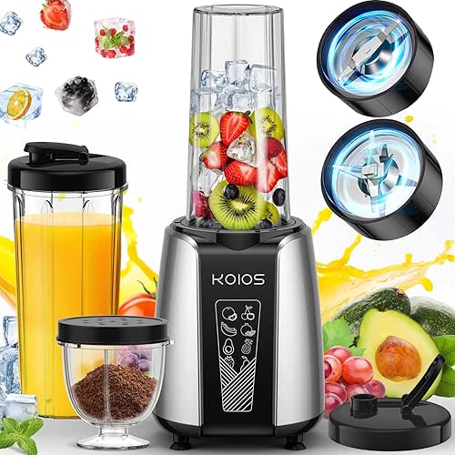 KOIOS Smoothie Blender, Max 1000w Personal Blender for Shakes and