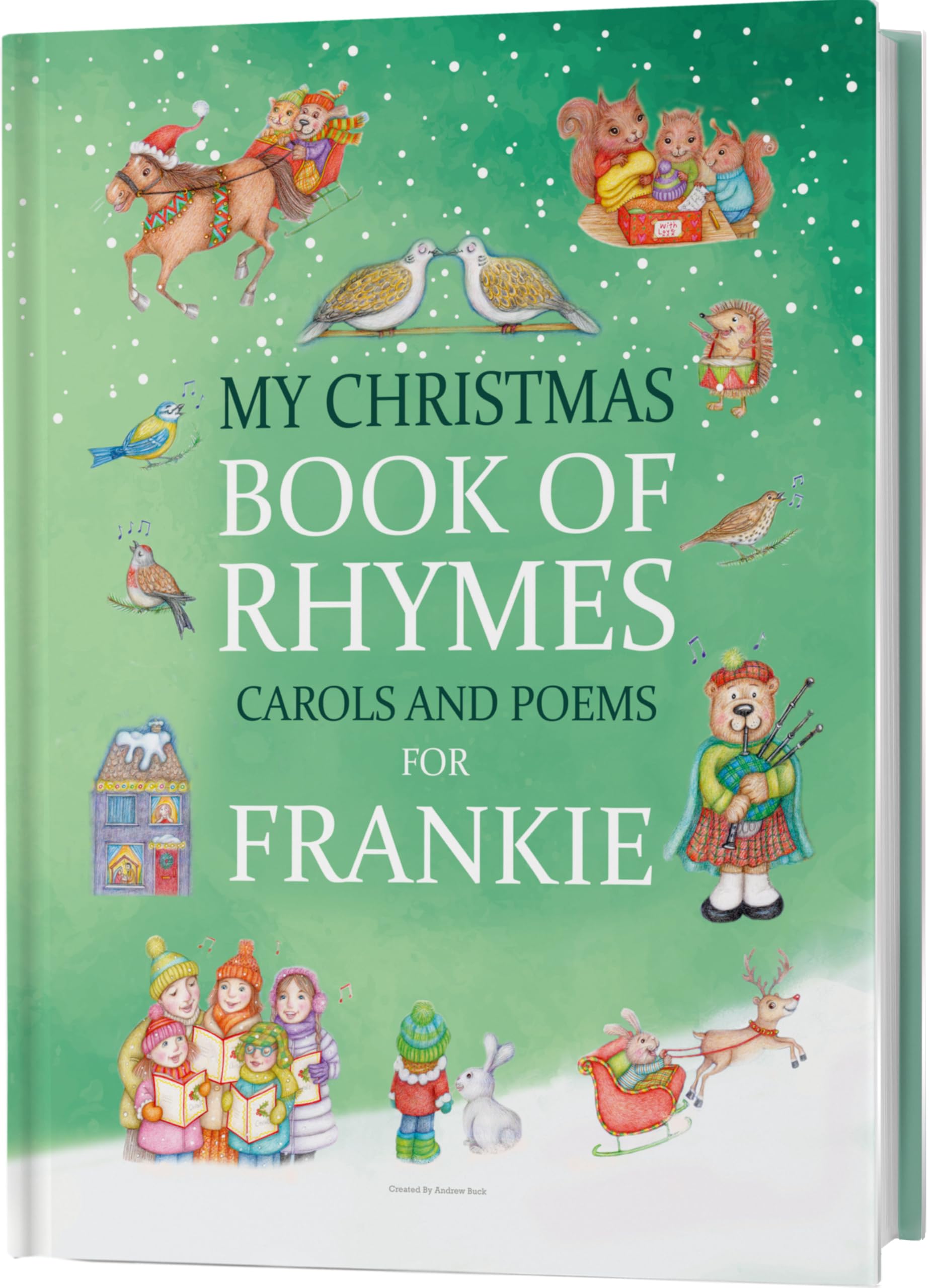 My Christmas Rhymes and Personalised Poems Book Featuring Your Child’s Name | Keepsake | Unisex Ages 0–8