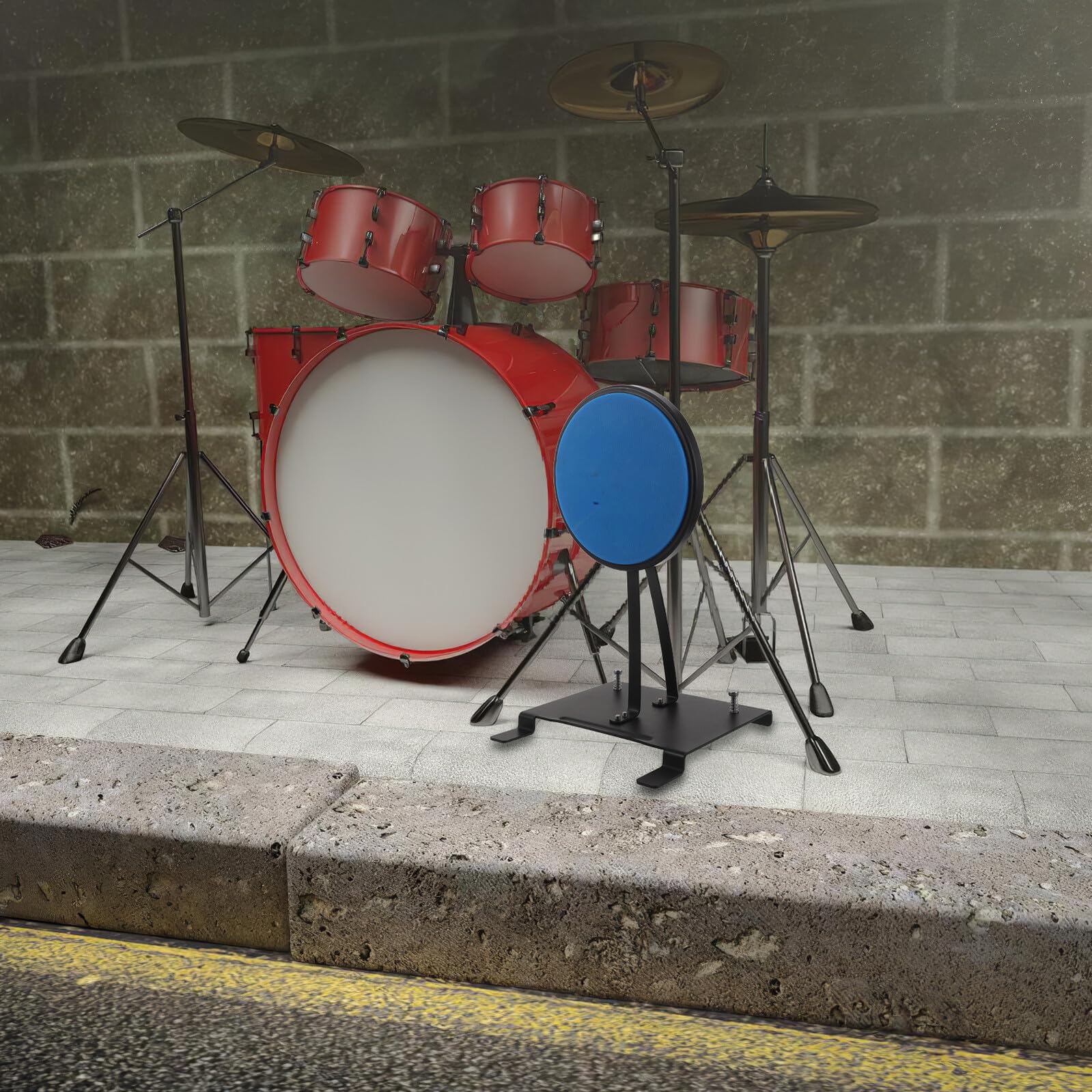 Bass Drum Kick Practice Pad mit Geräuschreduzierung Langlebige Matte für Schlagzeug Übung Kompatibel mit Meisten Kick-pedalen für Schlagzeuger Leises Üben Zuhause und Studio