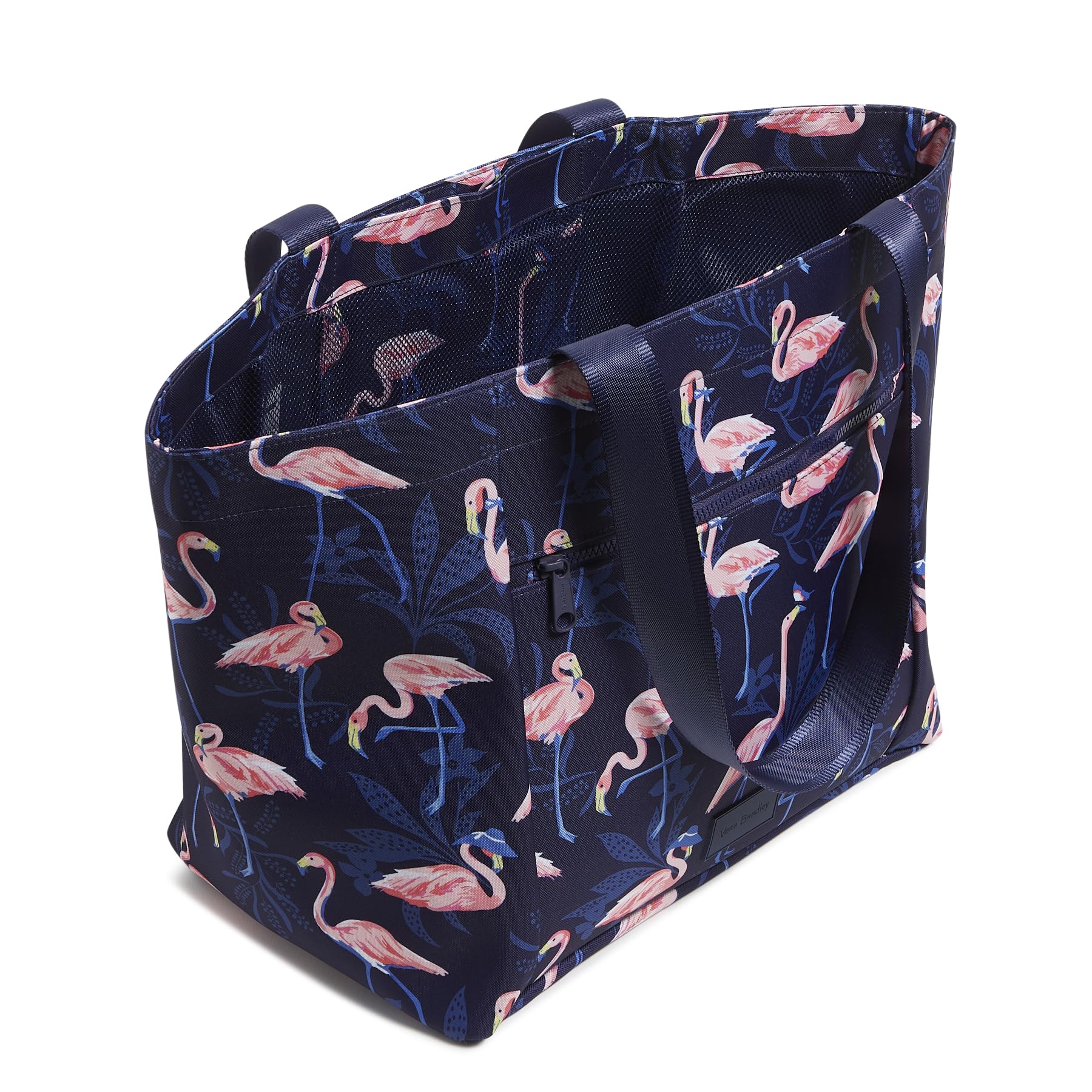 Vera Bradley Recycled Lighten Up Reactive Drawstring Family Tote Bag, Flamingo Party