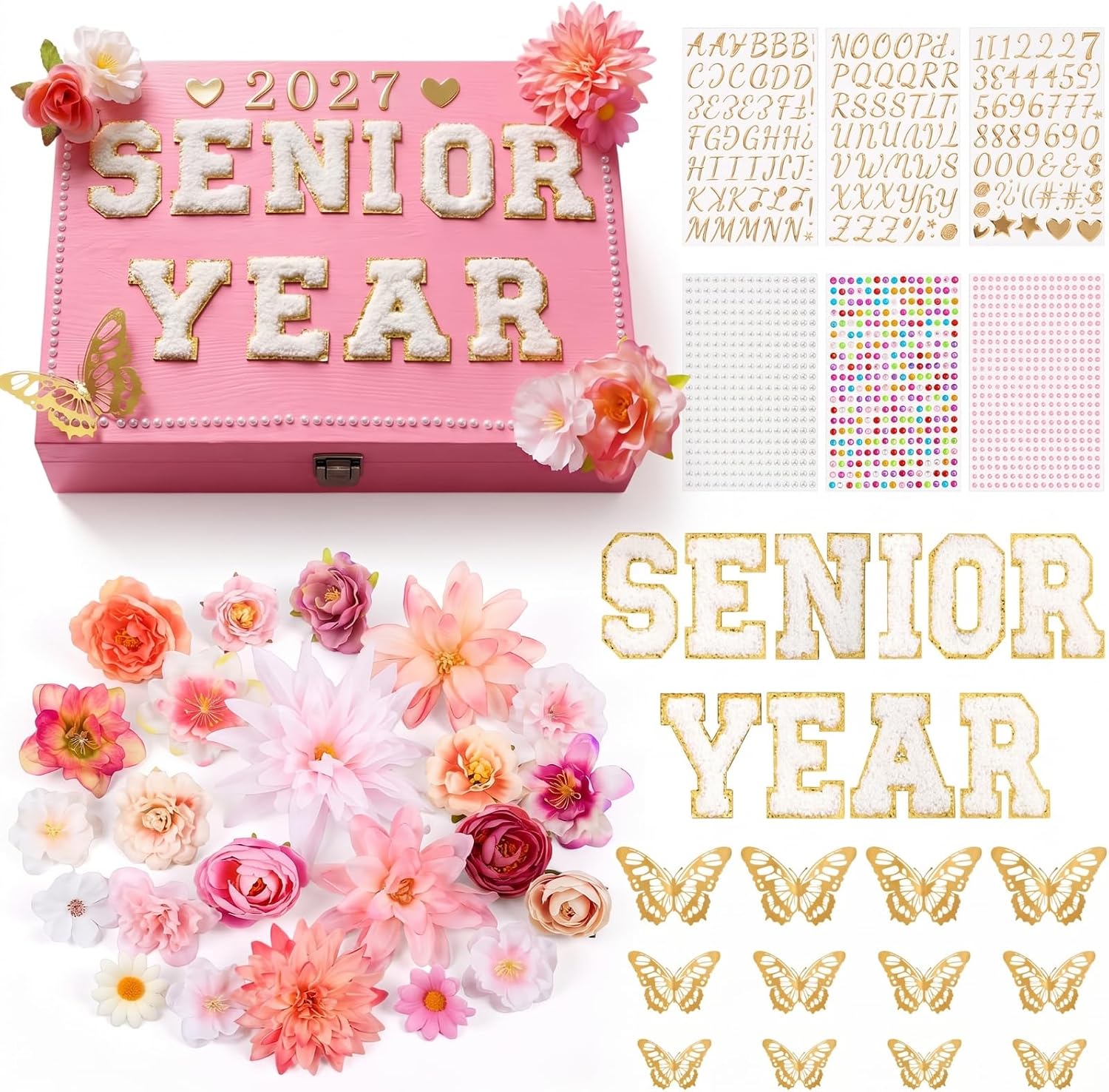 Novabright 2027 Senior Large Memory Keepsake Box, Pink