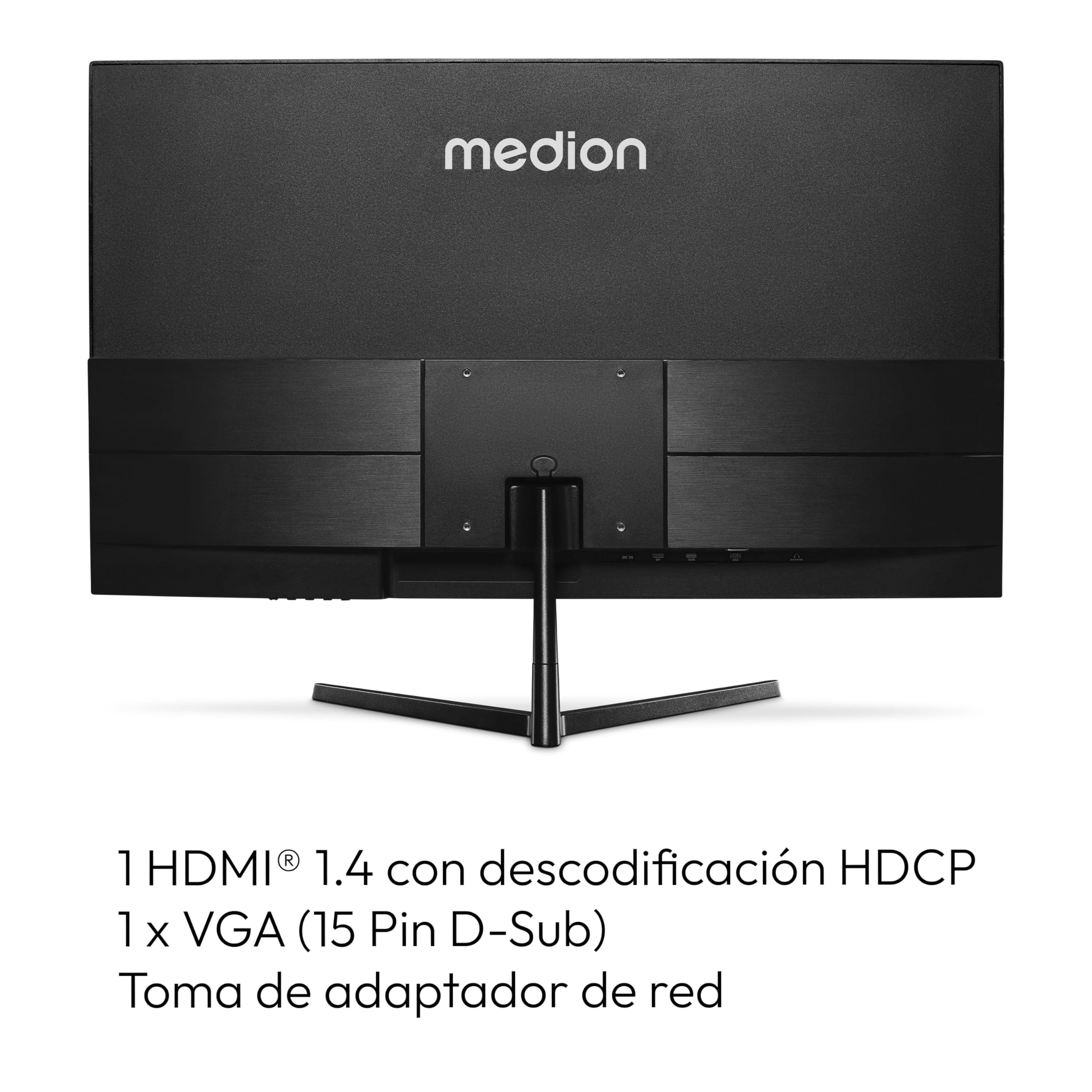 MEDION P52218 (MD 20150) Monitor Full HD Widescreen de 54,6 cm (22 Pulgadas) (FHD, 16:9, HDMI, VGA, Anti Flicker, Anti Glare, Anti Blue-Light, menú multilingüe) Negro