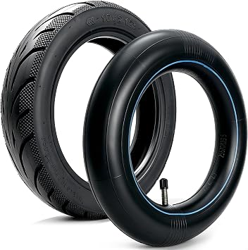 10x2.125 Tire and Heavy Duty Tube Fit for Ninebot by Segway F25/ F30/ F40/ F65/ D18W/ D28U/ D38U Electric Scooter,10-inch Outer Tire + Tube Replacement