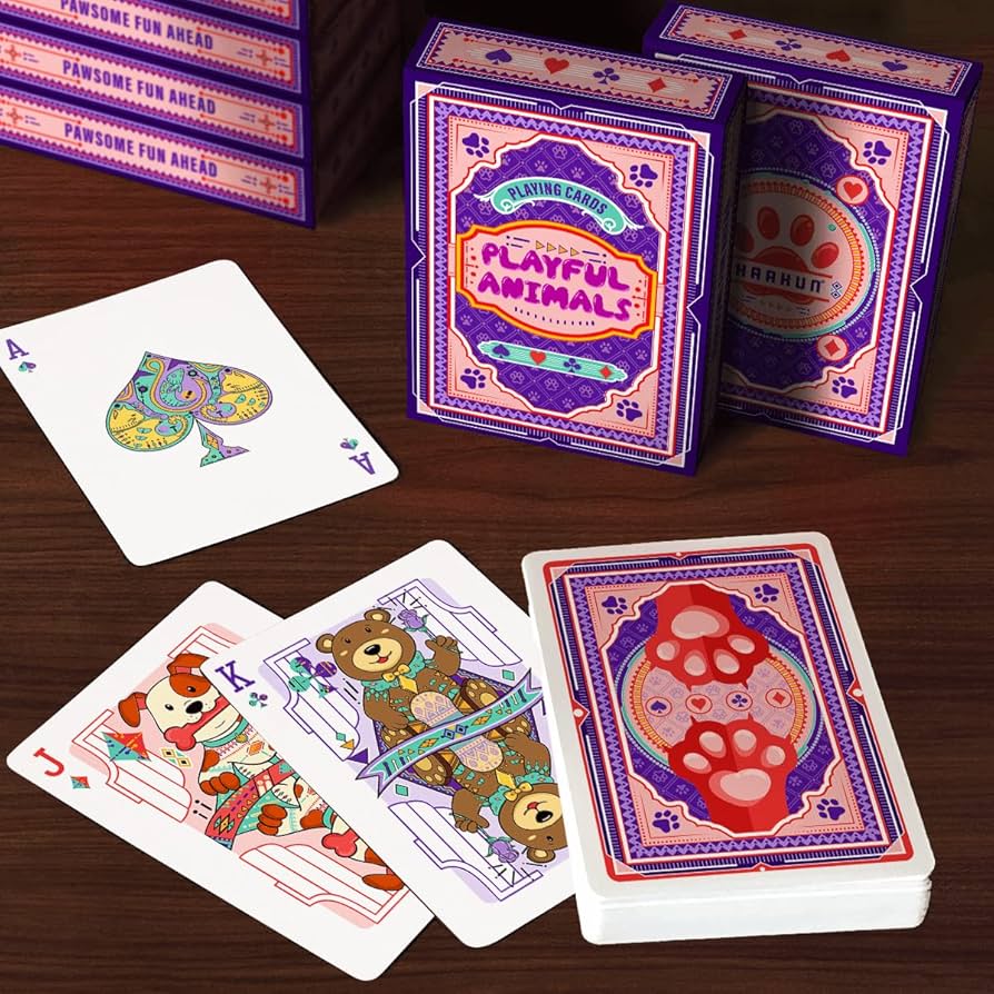 Amazon.co.jp: HAAKUN 遊び心のある動物 トランプ かわいい森のカード