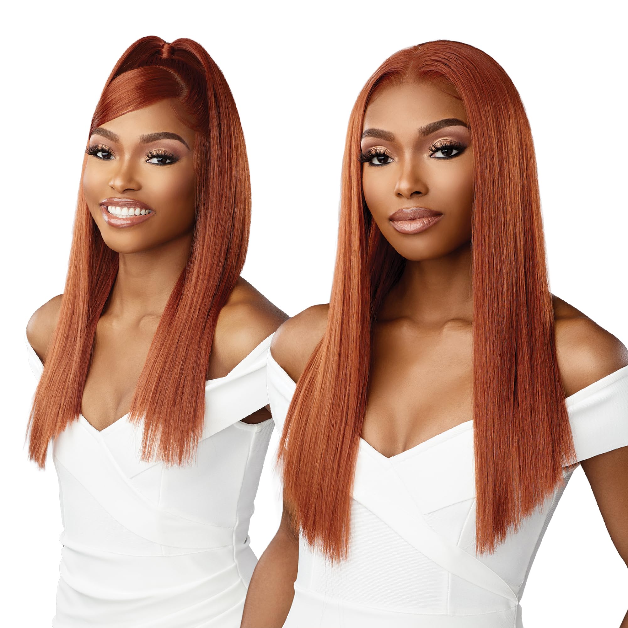 SensationnelBare Lace 13x6 wigs - Unit 9 Glueless synthetic with 180 degree preplucked hairline Non lifting 2040 larger grid thinner lace - BareLace unit 9 (BALAYAGEDARKCHERRY)