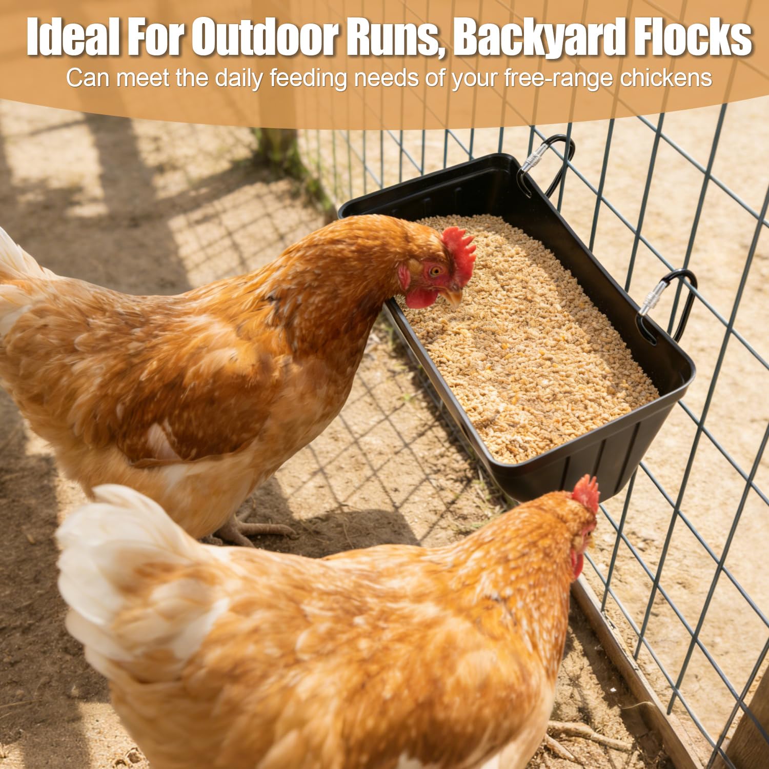Comedero de pollo, comederos colgantes para cabras, comedero colgante para aves de corral para ovejas, patos y perros, comedero de cerca, contenedor de alimentación de ganado, accesorios de gallinero