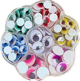 200 Googly Eyes, Googly Eyes Self Adhesive, Google Eyes Stickers Eyelashes Coloured, Eyes For Crafting, Stick On Eyes, Craft Eyes 10mm 15mm