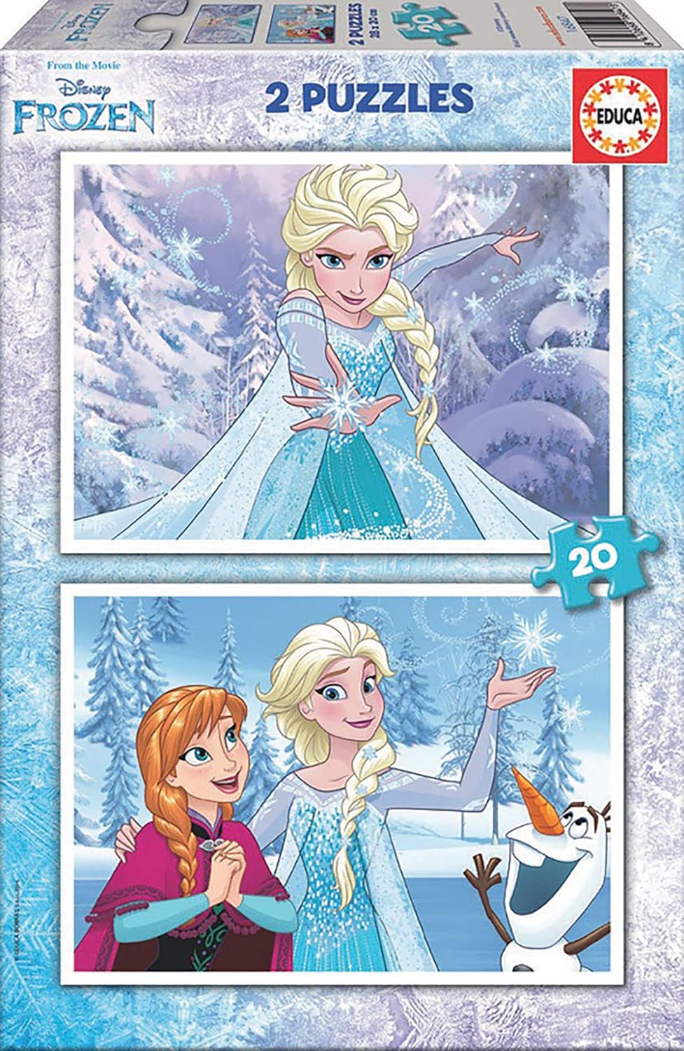Educa Disney Frozen Puzzles, 2x 20 Piezas, multicolor (16847)