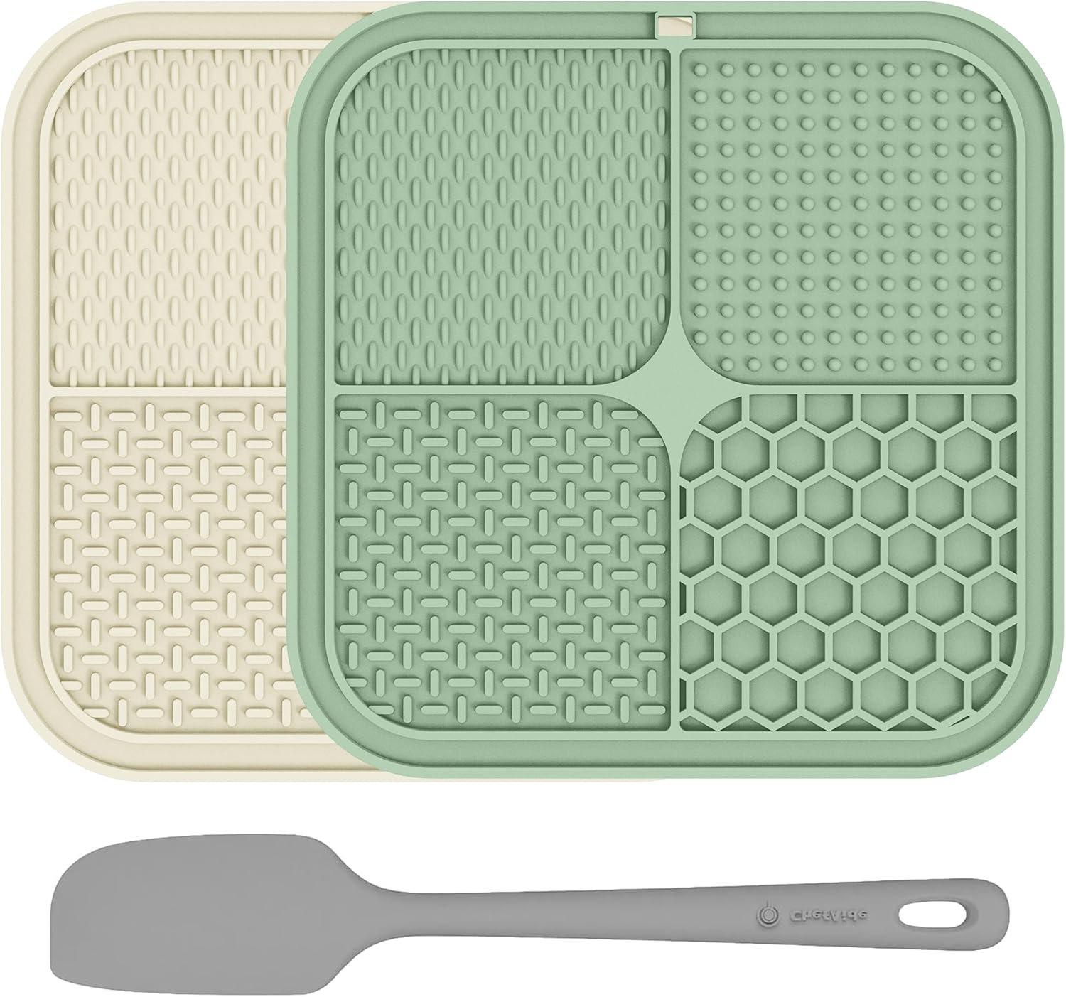 2 Pack Lick Mat for Dogs,Cats,Upgraded 8.5×8.5 inches Licking Mats with Suction Cups,Slow Feeder Licking Pad for Anxiety Relief and Boredom Reducer,Suitable for Dog Training Set 6