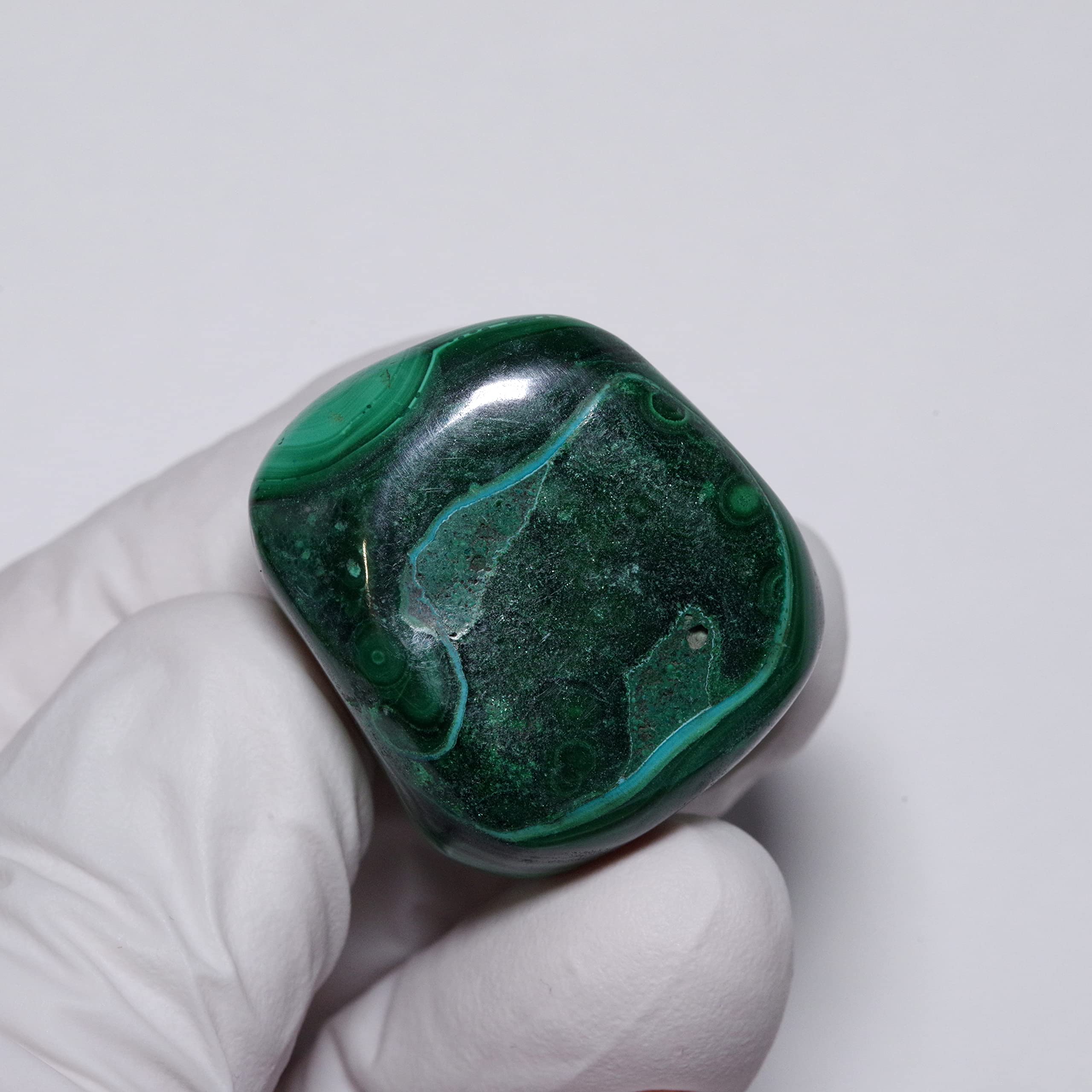 Amazon | [N2 stone Natural] 天然鉱物 マラカイト (孔雀石/polished 