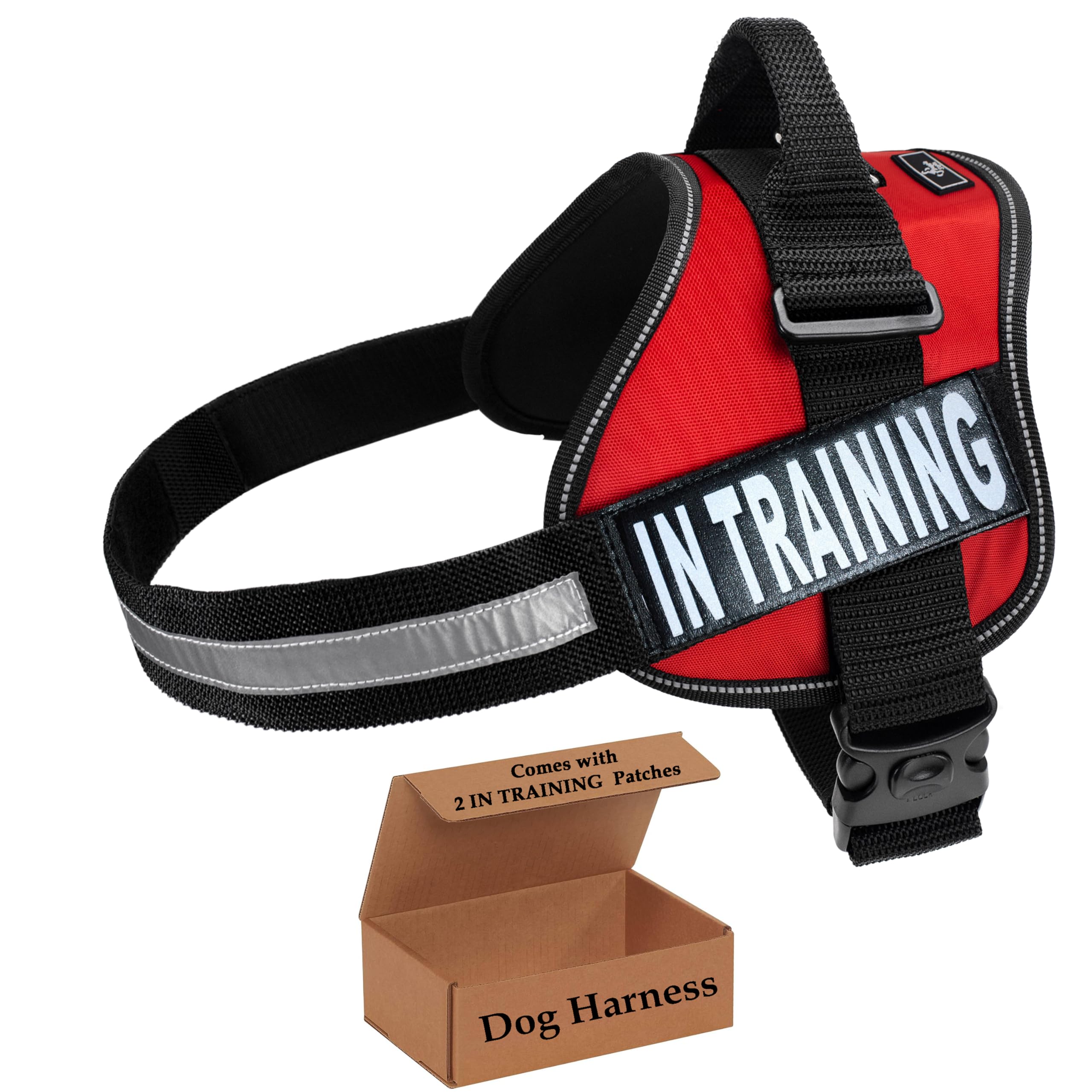 Service Dog in Training Vest - Adjustable No Pull Dog Harness with Patches. in Training Dog Vest for Service Dogs Small, Medium and Large Easy On/Off Dog in Training Harness for Service Dog Training