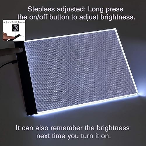 Miniatura 6 de Caja de luz LED para calcar ultradelgada portátil con ajuste de brillo para artistas dibujo de tatuaje bocetos transmisión por internet