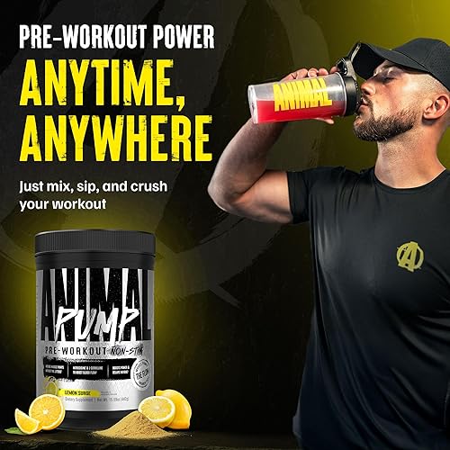 Miniatura 4 de Animal Pump NS - Polvo de preentrenamiento sin estimulantes para hombres y mujeres, preentrenamiento sin cafeína para energía, concentración y