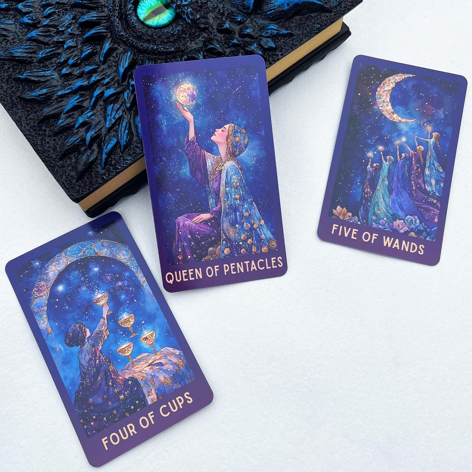 Mazzo di tarocchi celesti, carte dei tarocchi con guida, carte dei tarocchi per principianti, mazzo di divinazione ombra e luce per la scoperta di sé