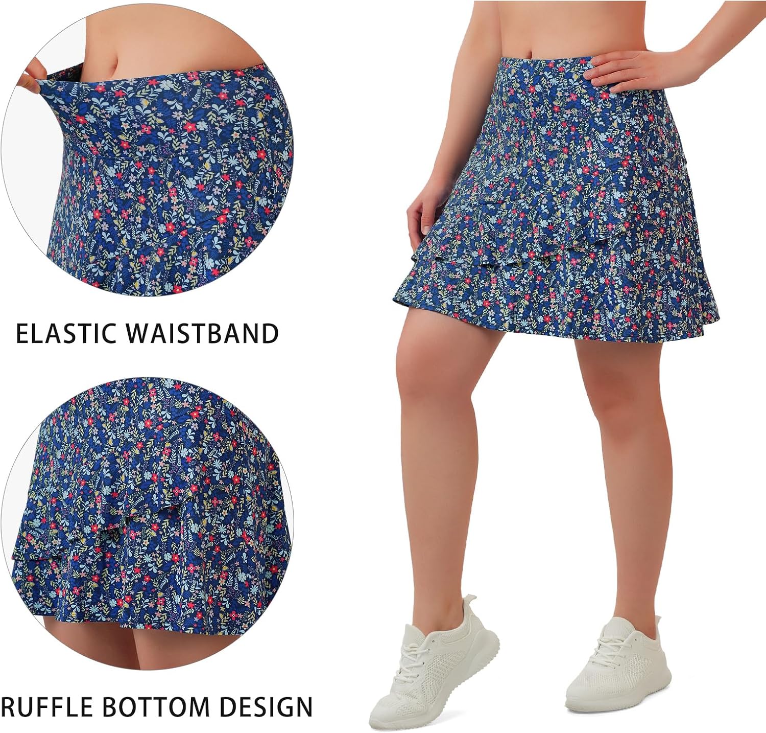 ANIVIVO Women Skorts Skirts 18" Tennis Golf Pickleball Ruffle Skorts Athletic Workout Skirt with Pockets