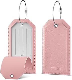 VULKIT Luggage Tags 2Pcs Travel Tags for Suitcase Backpacks Baggage, Travel Essentials & Cruise Accessories