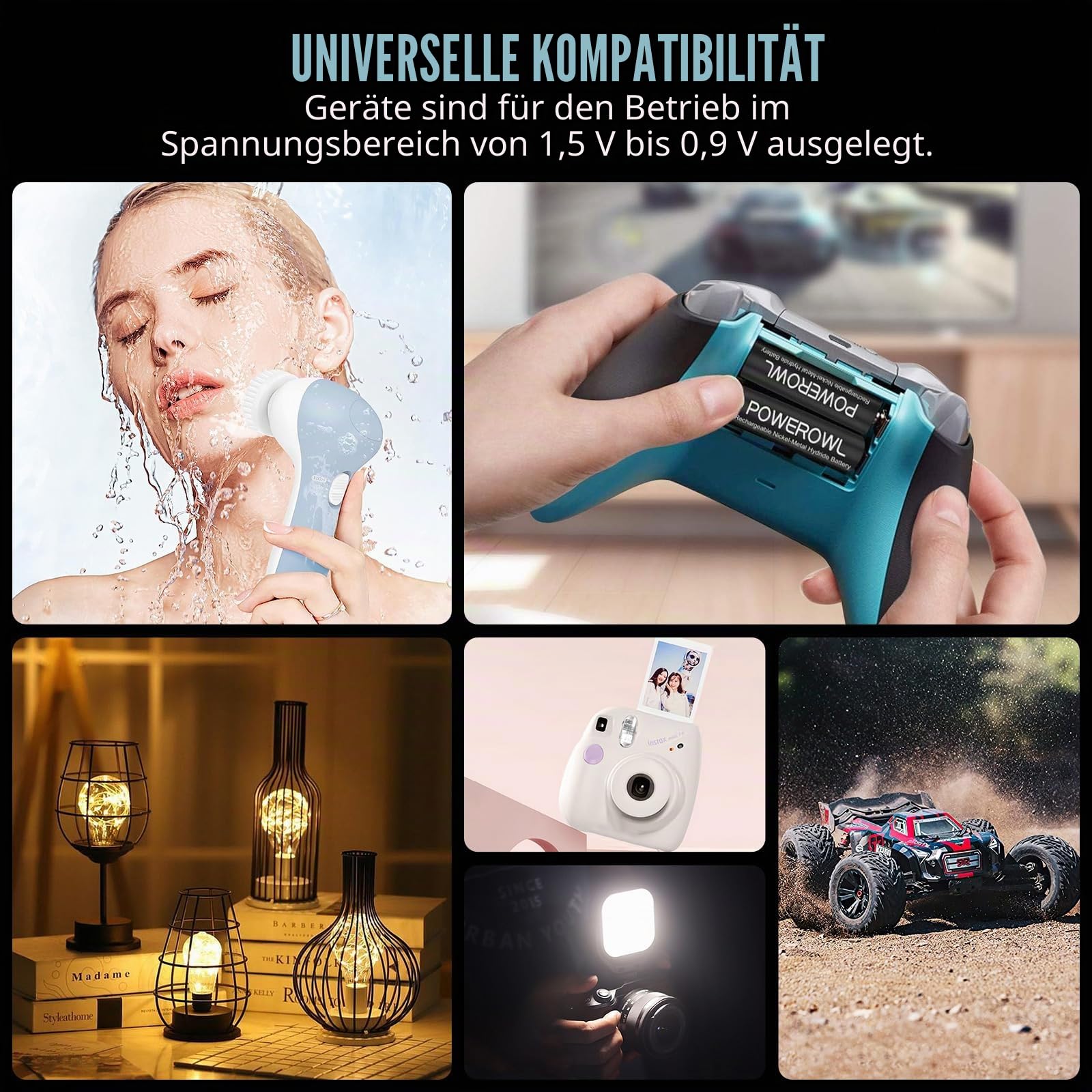 POWEROWL Akku AA 2800mAh AA Akku Wiederaufladbare 16 Stück (Geringe Selbstentladung, 1200 Zyklen) 1.2v NI-MH Wiederaufladbar AA Batterien (16AA)