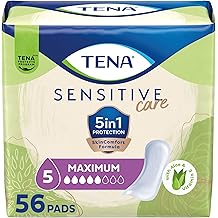 TENA Sensitive Care Maximum Pads, Regular Length, 56 count