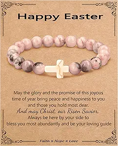 Stocking Stuffers for Teens, Christmas Gifts for Mom from Daughter Beaded Bracelets for Women Teen Girl Gifts Adjustable Charm Link Bead Birthday Graduation Gift for Her Girlfriend Sister