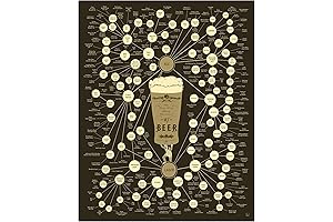 Pop Chart The Very Many Varieties of Beer Retro Art Poster