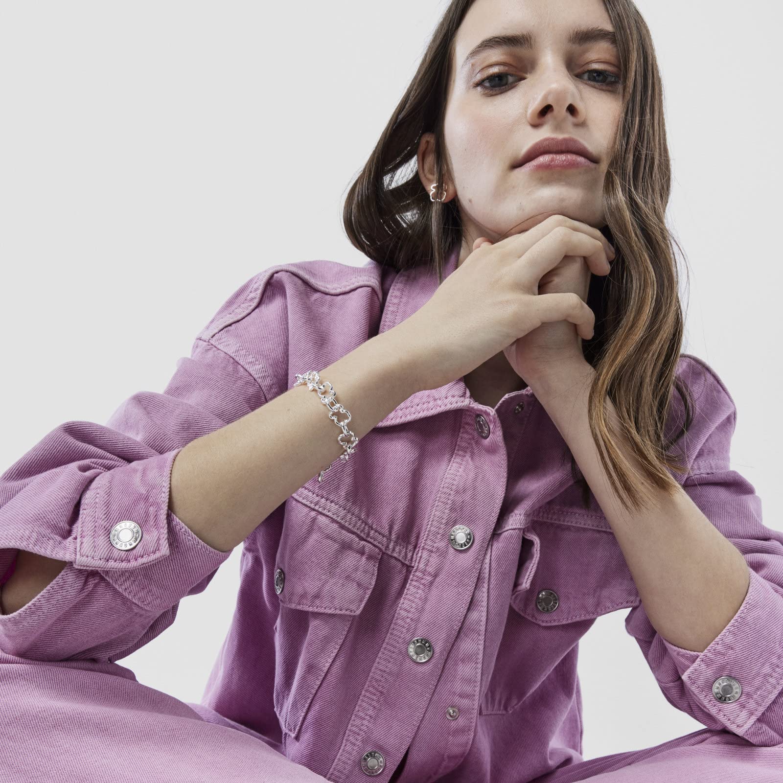 TOUS Pulsera para Mujer de Plata de Primera Ley, Colección New Carrusel