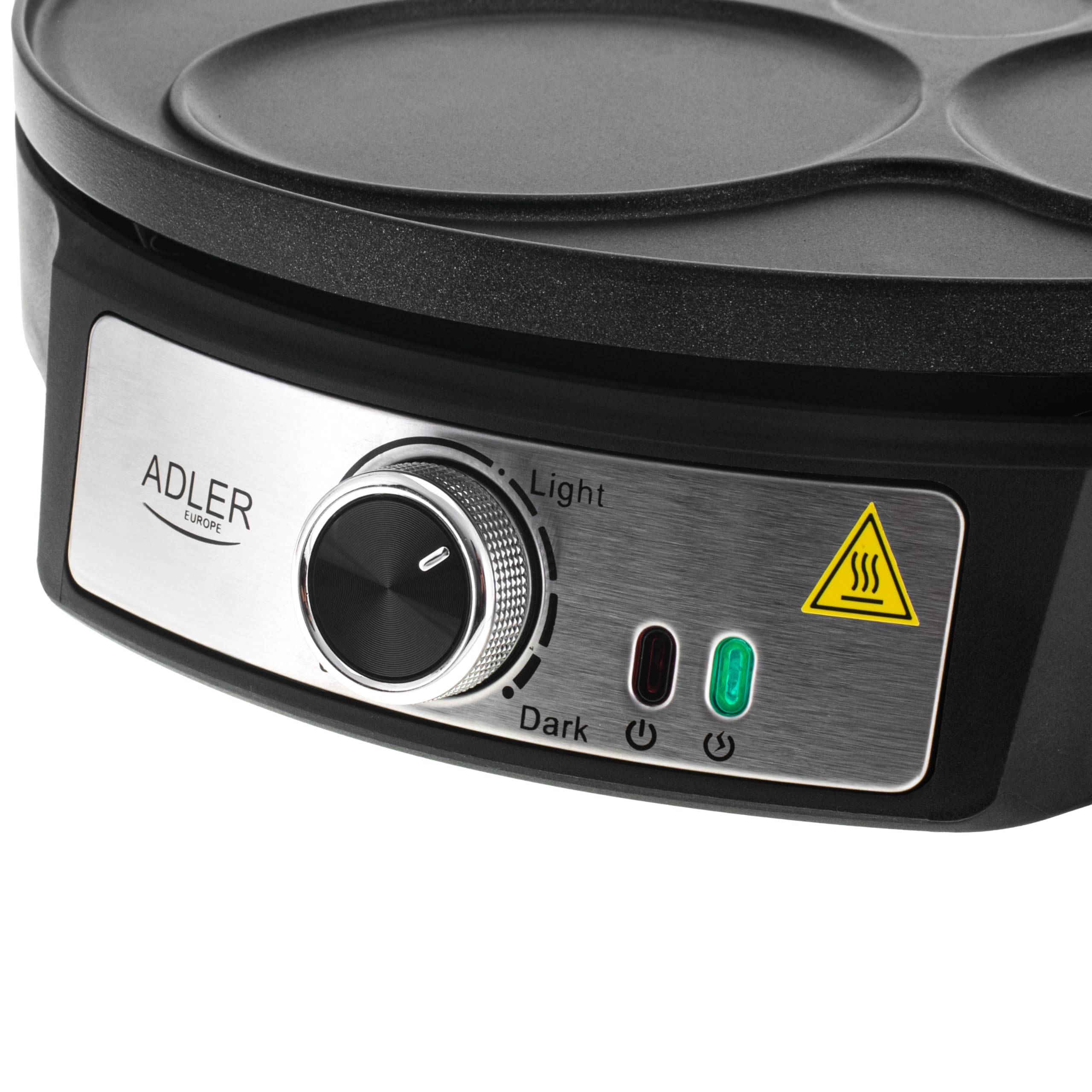 Adler Crepe Maker [Ø 30 cm] elektryczna z rozdzielaczem ciasta i łopatką | płyta do robienia naleśników z powłoką zapobiegającą przywieraniu + bezstopniowa regulacja temperatury | 1600 W pancake Maker