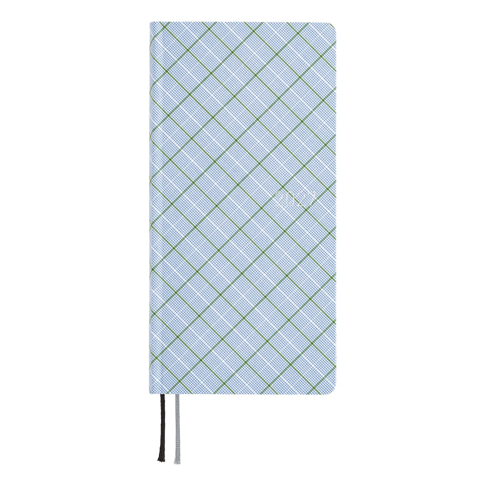 Hobonichi Techo 2027 Weeks – Shirt Fabric: Graph Plaid (English, Tall & Slim, January Start)
