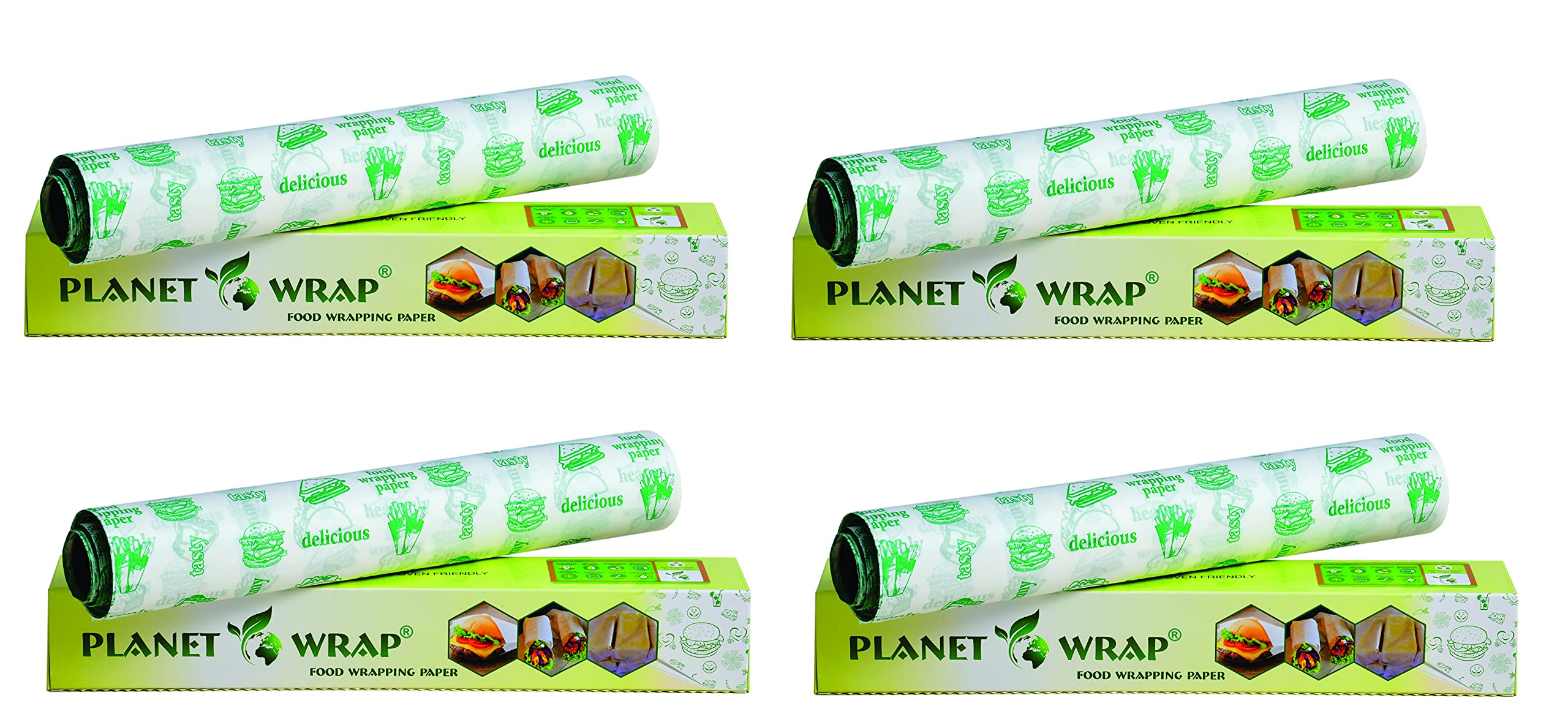 Planet Wrap ® Food Wrapping Paper (11 inches 20 Metre Pack of 4 Roll)