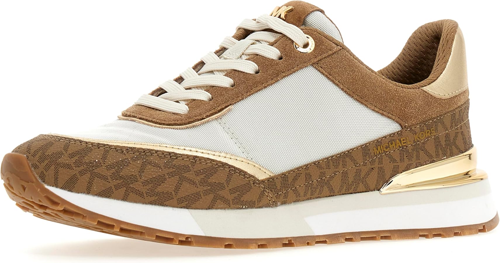 Amazon.com | Michael Kors Women's Nova Trainer Sneaker, Husk Multi