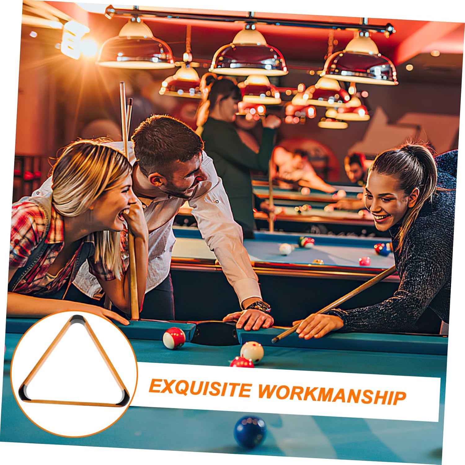 BESPORTBLE Pool Table Billiard Frame Mini Billiards Triangle Rack Snooker Pool Ball Storage Rack