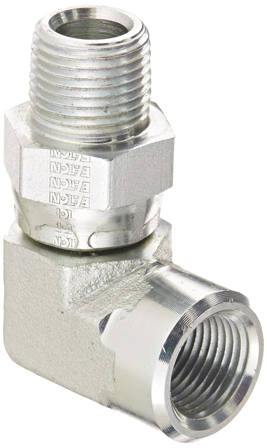 Eaton Aeroquip 2252-6-6S Steel Pipe Fitting, 90 Degree Elbow, 3/8 NPSM Male x 3/8 NPT Female