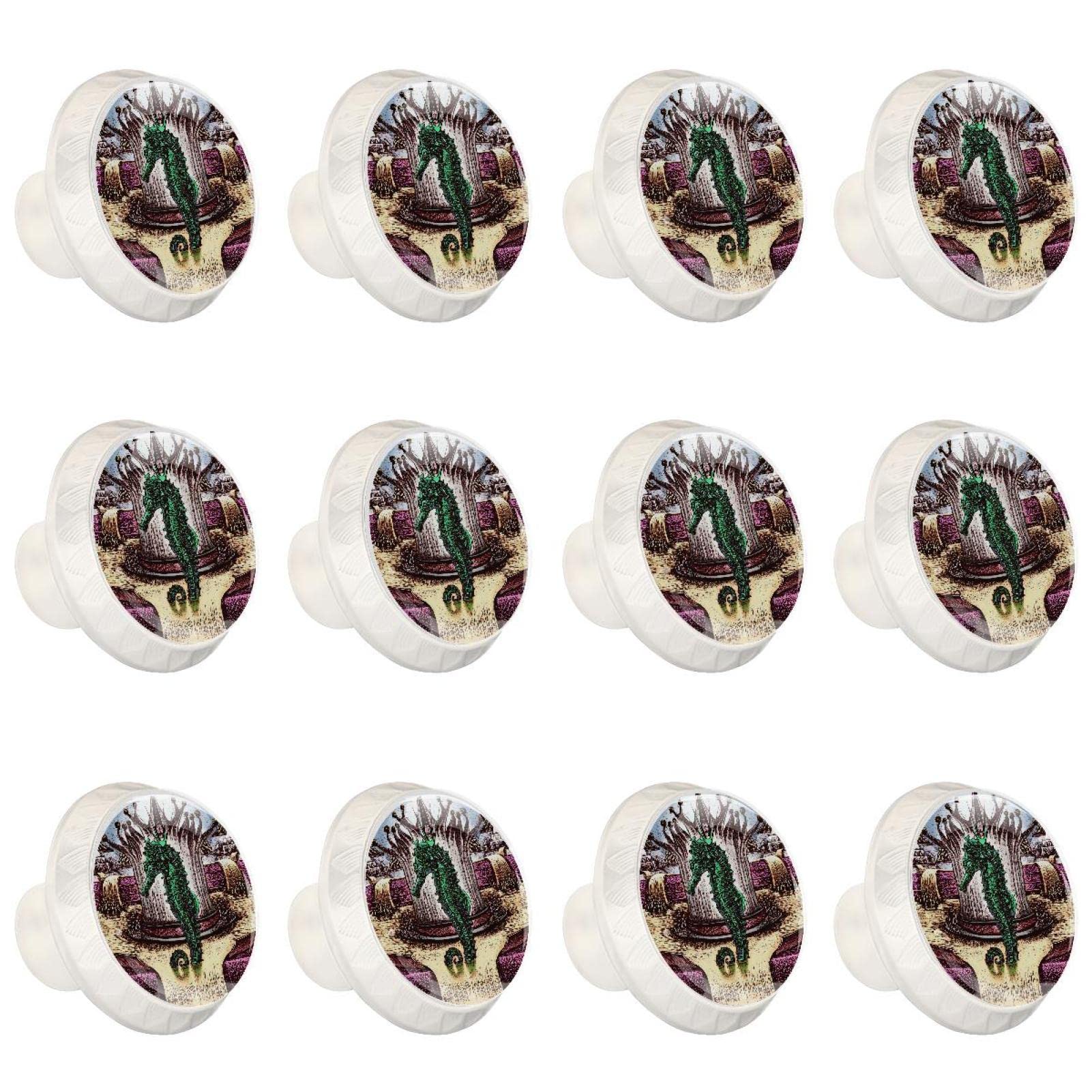 Hippocampe rétro : lot de 12 boutons de tiroir vintage pour meuble
