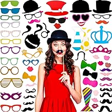 Gejoy 60 Pieces Photo Booth Props DIY Kit Graduation Funny Selfie Props ...