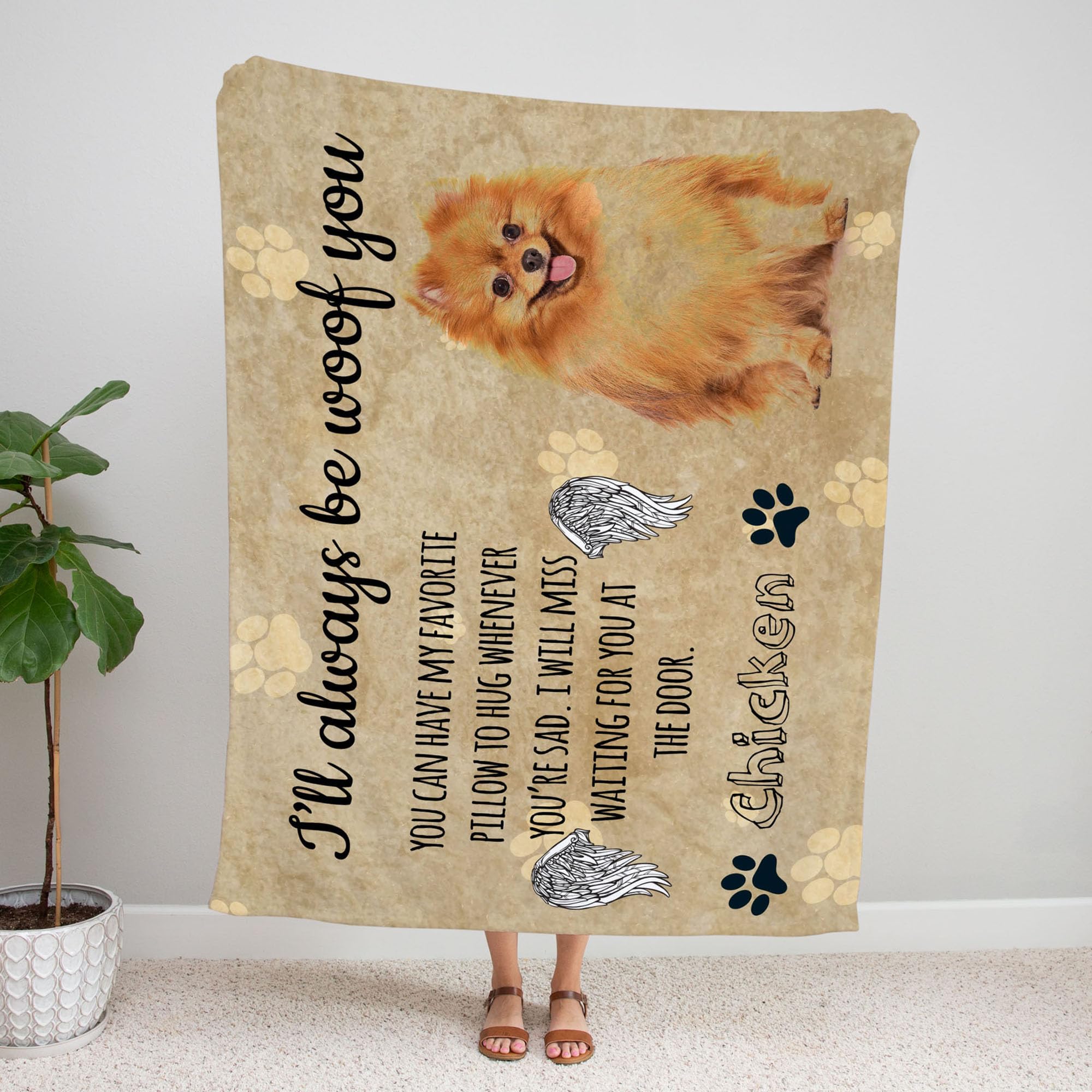Personalized Dog Blankets Pet Memorial Custom Dog Photo Collage Paw ...