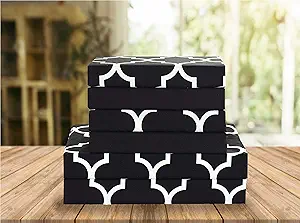 Elegant Comfort Luxury Soft Bed Sheets Quatrefoil Pattern - 1500 Premium Hotel Quality Microfiber Softness Wrinkle and Fade Resistant (4-Piece) Bedding Set, Twin/Twin XL, Black